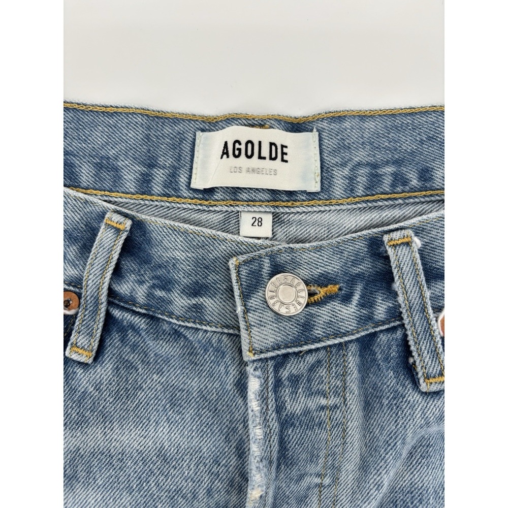 AGOLDE Parker Shorts Sz 28 (meas 30) Distressed Frayed Hem Festival Boho - Picture 6 of 11